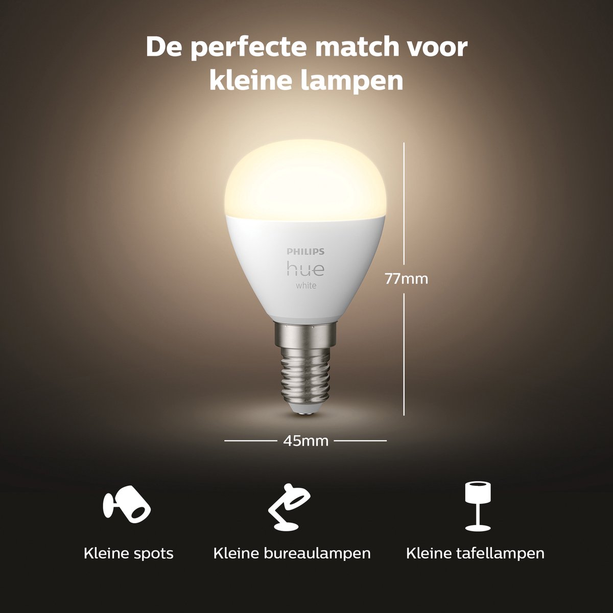 Philips Hue Slimme Lichtbron Luster E14 - warmwit licht - 5,7W - Bluetooth — afbeelding 4