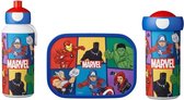 Avengers Mepal Lunchbox, School Cup & Pop-up Cup Value Set 3 pièces