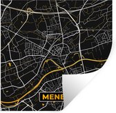 Stickers Stickers muraux - Menen - Carte - Or - Plan de la ville - Carte - 120x120 cm - Feuille adhésive XXL
