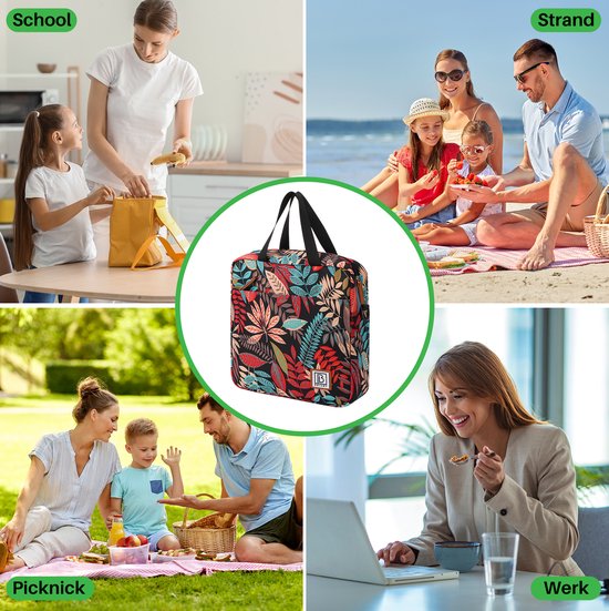 Brisby 4 Laags Geïsoleerde Koeltas - Lunchtas 7  liter - Jungle