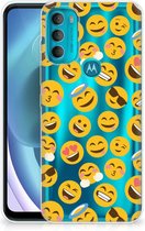 Backcover Soft Siliconen Hoesje Motorola Moto G71 5G Telefoon Hoesje Super als Cadeautjes voor Meisjes Emoji
