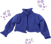Götz poppenkleding kobalt blauw vest voor pop van 30-50cm
