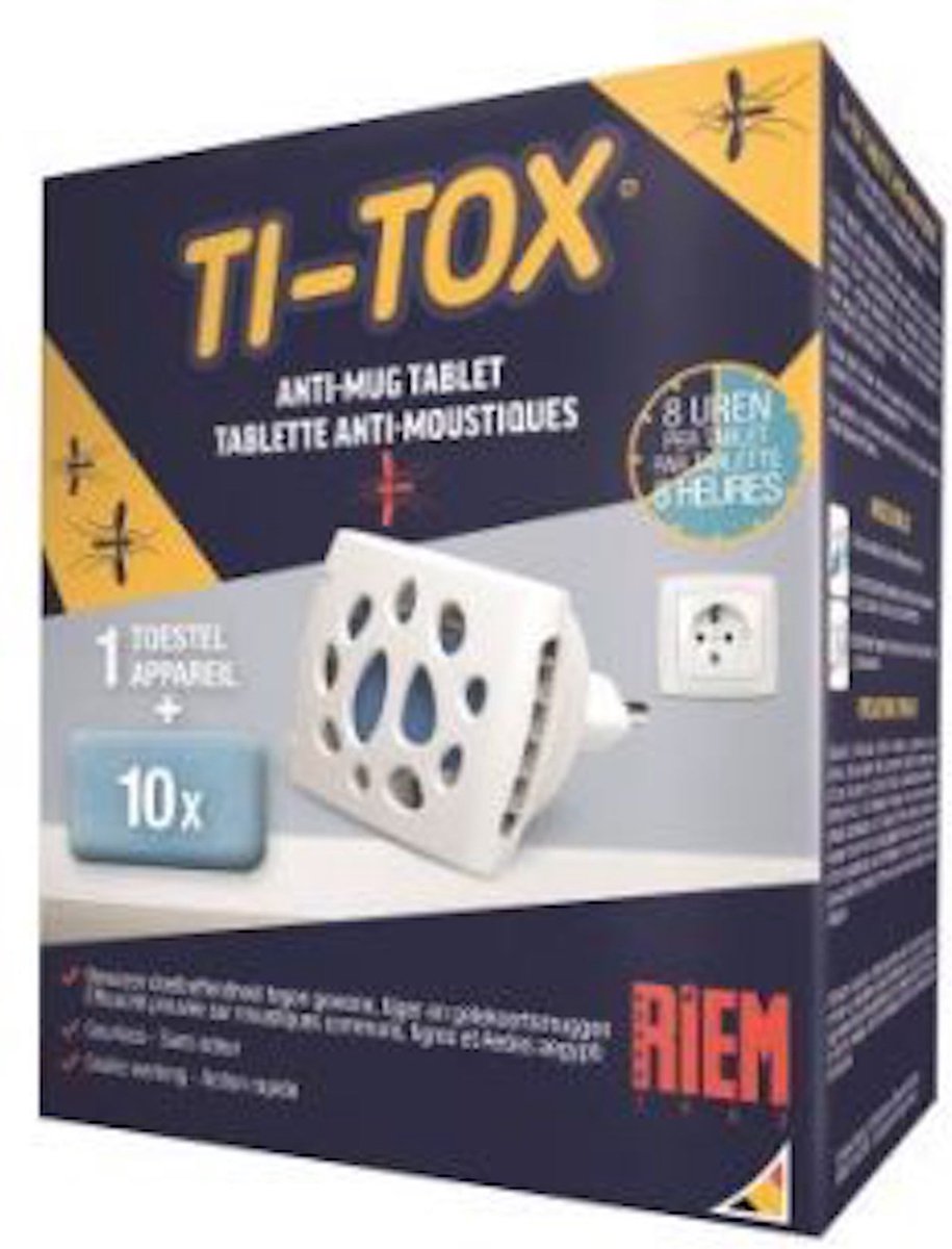 Goedkoopste Riem Ti-Tox anti-mug starter kit, 1 electrische verdamper 10 tabletten