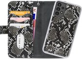 Coque Samsung Galaxy A13 4G - Mobilize - Série Gelly Zipper - Bookcase en similicuir / Coque 2en1 - Noir / Serpent - Coque adaptée pour Samsung Galaxy A13 4G