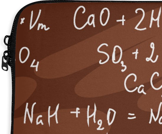 Housse pour ordinateur portable 17 pouces - Chiffre - Formule - Chimie - Chiffres - Motifs - Dimensions intérieures 41x28 cm - Dos noir