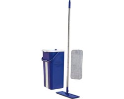 Starlyf Autocleam Mop Zelfreinigende Dweil - Vloerwisser met Emmer - 2 Compartimenten - Alle Harde Vloeren - 360° Draaibare Kop - Blauw Starlyf Autocleam Mop Zelfreinigende Dweil - Vloerwisser met Emmer - 2 Compartimenten - Alle Harde Vloeren - 360° Draaibare Kop - Blauw