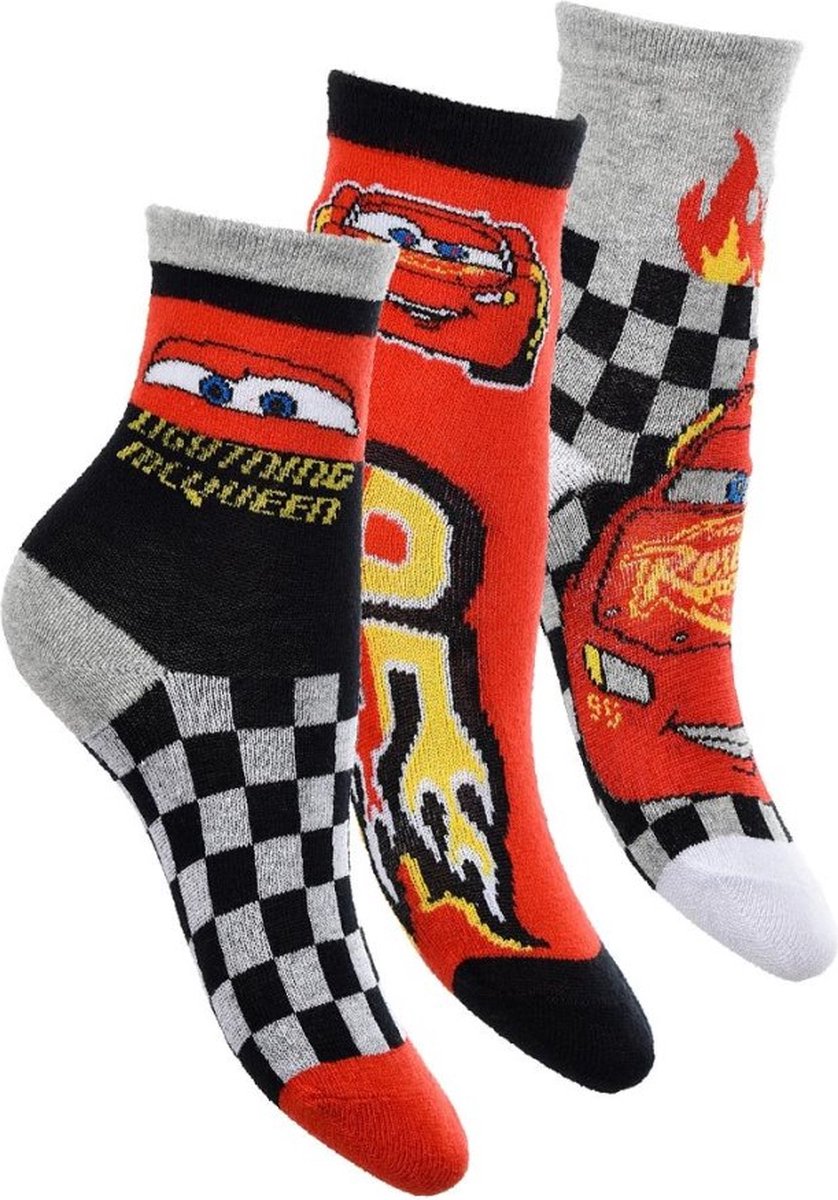 Disney - sokken Disney Cars 3 paar- jongens- maat 23/26