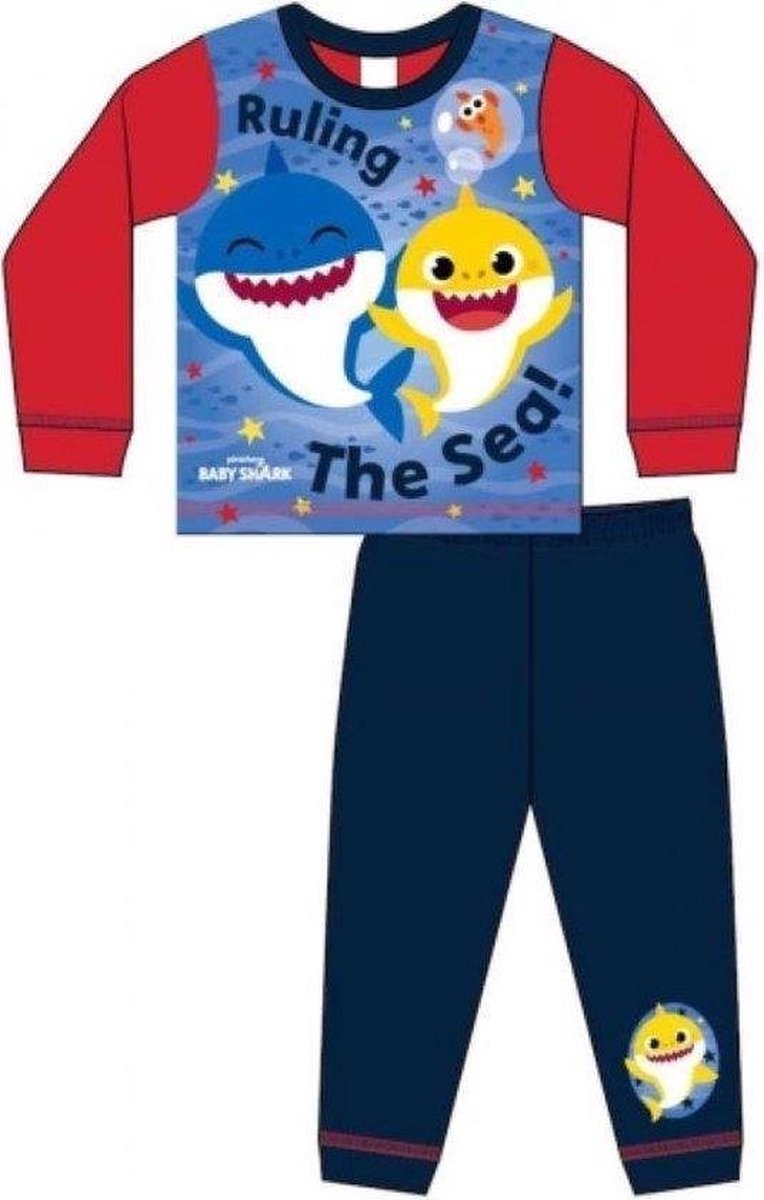 Baby Shark pyjama - maat 110 - Pinkfong pyjamashirt en pyjamabroek - Ruling the Sea
