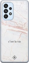 Casimoda® hoesje - Geschikt voor Samsung A33 - C'est La Vie - Backcover - Siliconen/TPU - Bruin/beige