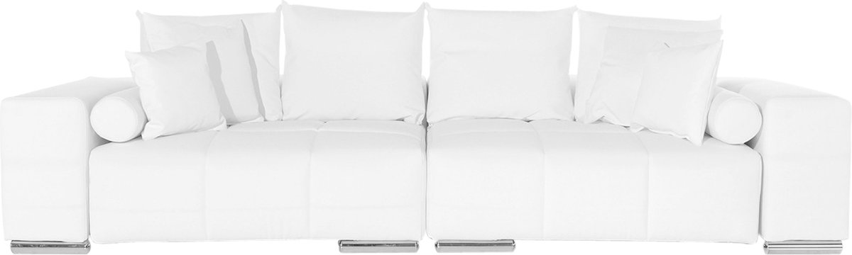 Bank Marbeya Wit 285x115 cm met slaapfunctie Big-Sofa