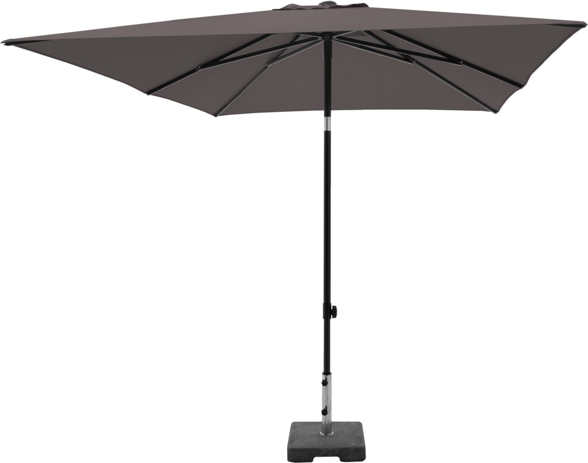 Vierkante parasol Madison Moraira 280 x 280 cm Taupe | Handig push up systeem en kantelbare vierkante parasol
