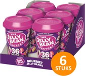 The Jelly Bean Factory 6 tasses de mélange de bonbons américains Jelly Beans pour enfants - Documents de friandises d'anniversaire - 36 saveurs différentes - Tasse de bonbons de 200 g - Cadeau - Friandises