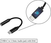 Aerend Hoge kwaliteit Digitale USB-C naar 3.5mm AUX audio adapter met DAC  [Set van 2]