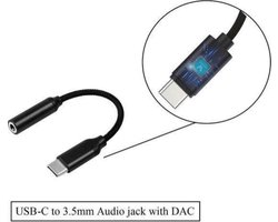 Aerend Hoge kwaliteit Digitale USB-C naar 3.5mm AUX audio adapter met DAC