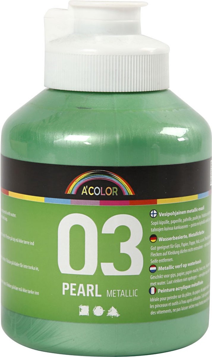 A-Color metallic acrylverf, lichtgroen, 03- metallic, 500 ml