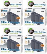 SuperFish - AquaFlow - Easy Click 100 Cartridge - Aquariumfilter - 4 x 2 Stuks - Voordeelverpakking
