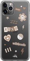 iPhone 11 Pro Max Case - iPhone 11 Pro Max - Wildhearts Icons Nude - xoxo Wildhearts Transparant Case