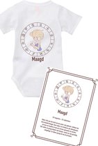 Romper en schilderij sterrenbeeld Maagd (baby) maat 62/68 cadeau set
