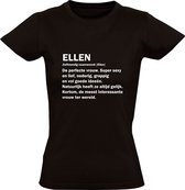 Ellen woordenboek | Dames T-shirt | Ellen | Verjaardagshirt | Naam |Cadeau | Zwart