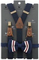 Sir Redman - bretels combi pack - Blue America - marineblauw / bordeauxrood / ecru