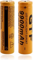 GTF® Oplaadbare LI-IOn 18650 baterijen 3,7V / 9900mAH - 2stuks