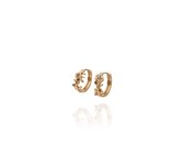 Jadeora® - Oorbellen (Oorringen) - Dames -Gerhodineerd Messing met Kleurrijk Zirkonia Steentjes