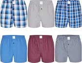 MG-1 Wijde Boxershorts Heren Multipack Assorti Geblokt D629A - Maat XL - Losse boxershort heren