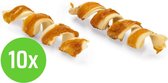 Beeztees Kauwtwister met Kip - Hondensnacks - 2st - 12,5 cm - 10 Verpakkingen