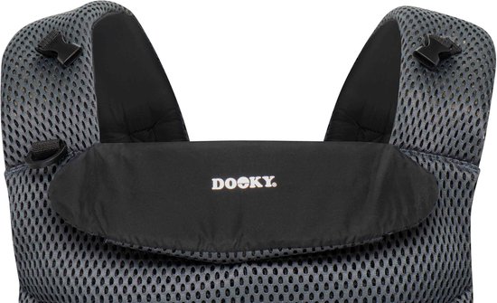 Dooky Draagzak Baby - Baby Carrier Urban Comfort Grey sapphire - Kinderdrager - Draagzak Peuter en Baby 3,5-15 kg - Ergonomische M-positie - Rugdrager - Verstelbaar en Ademend - Draagzakken - Babydraagzak