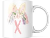 Paas Mok X regenboog konijnen oren | Paas cadeau | Pasen | Paasdecoratie | Pasen Decoratie | Grappige Cadeaus | Koffiemok | Koffiebeker | Theemok | Theebeker