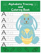 Alphabet Tracing and Coloring book: Handwriting Practice Learning and funny alphabet coloring book for kids