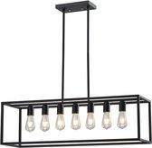 Industriële hanglamp zwart 7-lichts “Zagreb" kooi