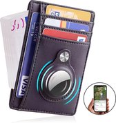 Airtag Wallet - Creditcardhouder - Kaarthouder - AirTag Pasjeshouder - Pu - Slank - Unisex - Dun - Geschikt voor Apple AirTag - Zwart