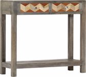 Sidetable 86x30x76 cm massief mangohout grijs