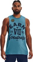 UA Project Rock Earn Greatness Tnk-BLU Size : MD