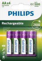 Philips AA Oplaadbare Batterijen - 12 stuks