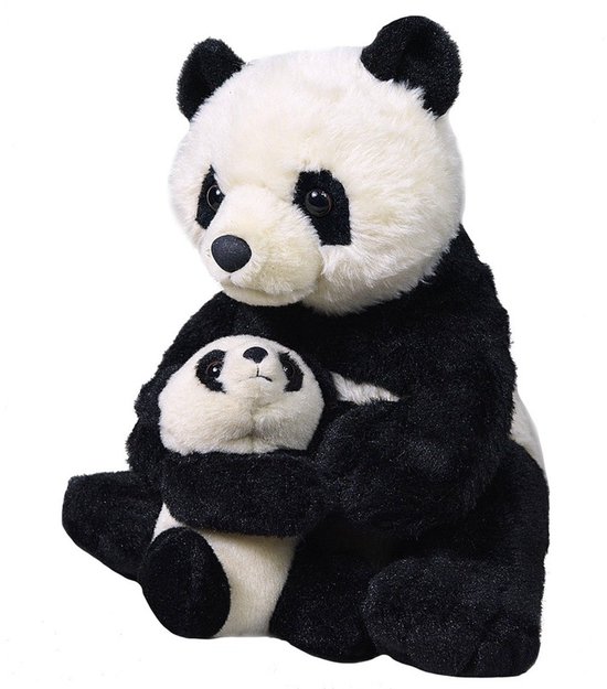 Wild Republic Cuddly Panda 30 Cm Junior Peluche Zwart/ Blanc 2 pièces