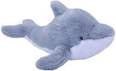 Pluche knuffel dieren Eco-kins dolfijn van 30 cm. Wildlife speelgoed knuffelbeesten - Cadeau voor kind/jongens/meisjes