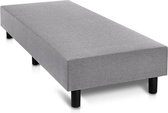 Boxspring Eenpersoons bed - 100x210 cm - Zonder Matras - zonder Hoofdbord - Grijs