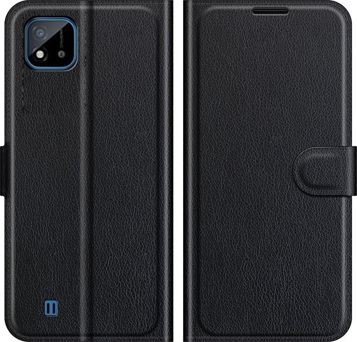 Mobigear Telefoonhoesje geschikt voor Realme C11 (2020) Hoesje | Mobigear Classic Bookcase Portemonnee | Pasjeshouder voor 3 Pasjes | Telefoonhoesje voor Pinpas / OV Kaart / Rijbewijs - Zwart