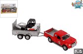 Kids Globe Pajero Die Cast pull back met minigraver