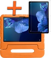 Hoes Geschikt voor Lenovo Tab P11 Hoes Bumper Kindvriendelijk Kids Case Met Screenprotector - Hoesje Geschikt voor Lenovo Tab P11 Hoesje Shockproof Cover Hoes - Oranje