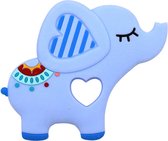Biberoia® Bijtring - Olifant - Baby - Koelbijtring - Bijtring - Bijtspeelgoed - Baby speelgoed - Badspeelgoed - Cadeau - Blauw