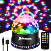 SOLMORE LED RGB Disco Lichteffecten-Party Laser Light-Stembediening Discolamp Discolichten-Stroboscoop effect-Lichteffect-met Afstandsbediening - Kerstcadeaus Sintcadeaus