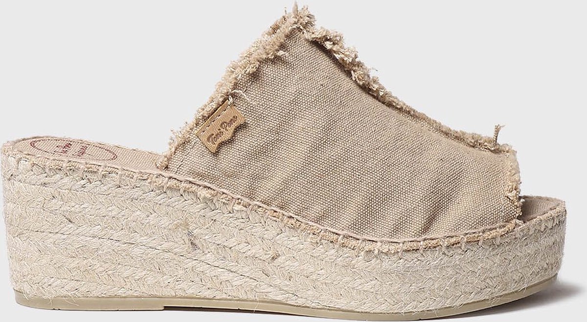 Toni Pons Itaca Dames Espadrilles Torrat | Taupe | Textiel | Maat 41 | ITACAtorrat