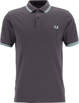 Fred Perry M3600 polo twin tipped shirt - heren polo - Gunmetal / Brighton Blue / Brighton Blue -  Maat: 3XL