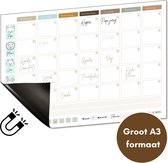 Magnetische Whiteboard Weekplanner Maandplanner Dagritmeplanner en Familieplanner in één - 42 cm x 30 cm x 0.9 mm