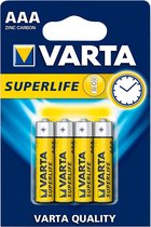 Batterij Varta Superlife AAA Zinc bls4