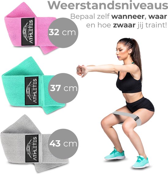 Lot de 3 Bandes de résistance Douxe - Résistance dure - Bandes de résistance - Bandes de fitness - Bande de résistance