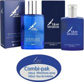 Blue stratos combi-pakket: Aftershave 100ml en EDT spray 100 ml